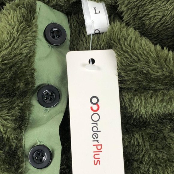 Women's Green OC Order Plus 1/4 Button Fleece Jack - Picture 7 of 7